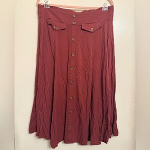 Torrid Faux Button-Front Midi Skirt